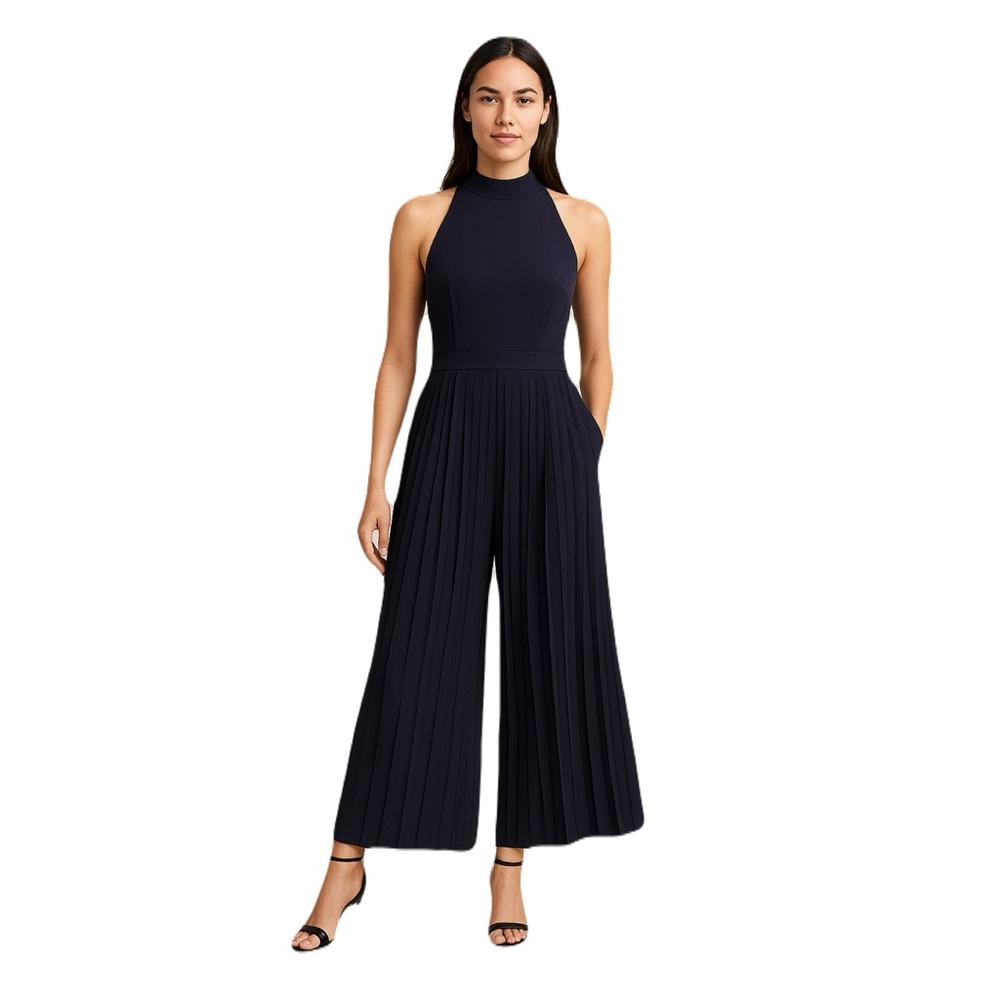 Banana Republic Navy Halter Jumpsuit